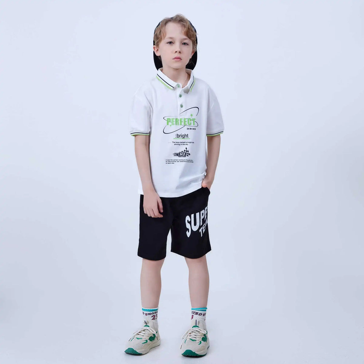 Baggy Fashion Shorts For Boys 120 | 5-6Y Black 120 | 5-6Y,39,50,47,80 Image