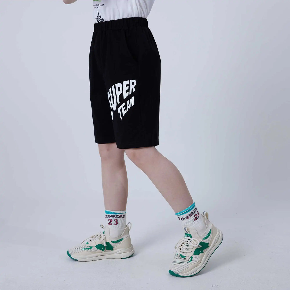 Baggy Fashion Shorts For Boys 140 | 8-9Y Black 140 | 8-9Y,46,55,53,89.6 Image