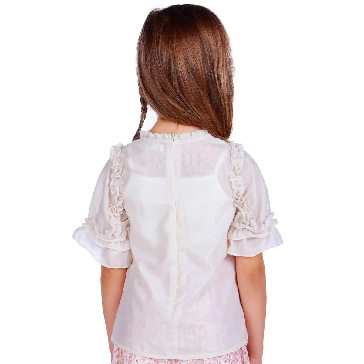 Plain Elegant Blouse For Girls 110 | 4-5Y Beige 110 | 4-5Y,42,62,21, Image