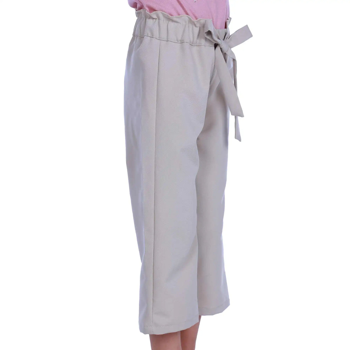 Straight-Leg Elegant Pants For Girls 130 | 7-8Y Dark Beige 130 | 7-8Y,75,51,47.5,75 Image