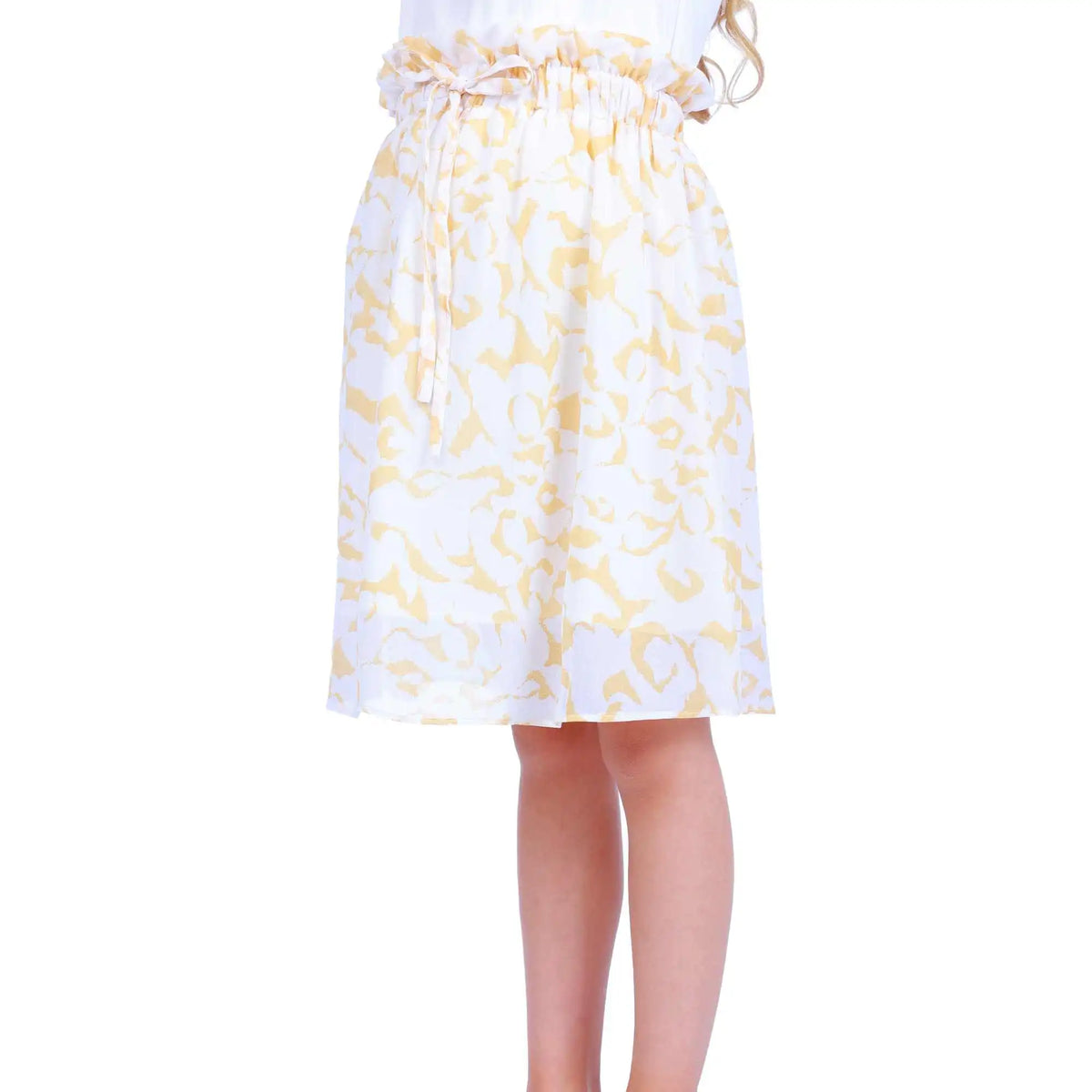 Kalush Elegant Skirt For Girls 130 | 7-8Y Beige Flower 130 | 7-8Y,50,51,, Image