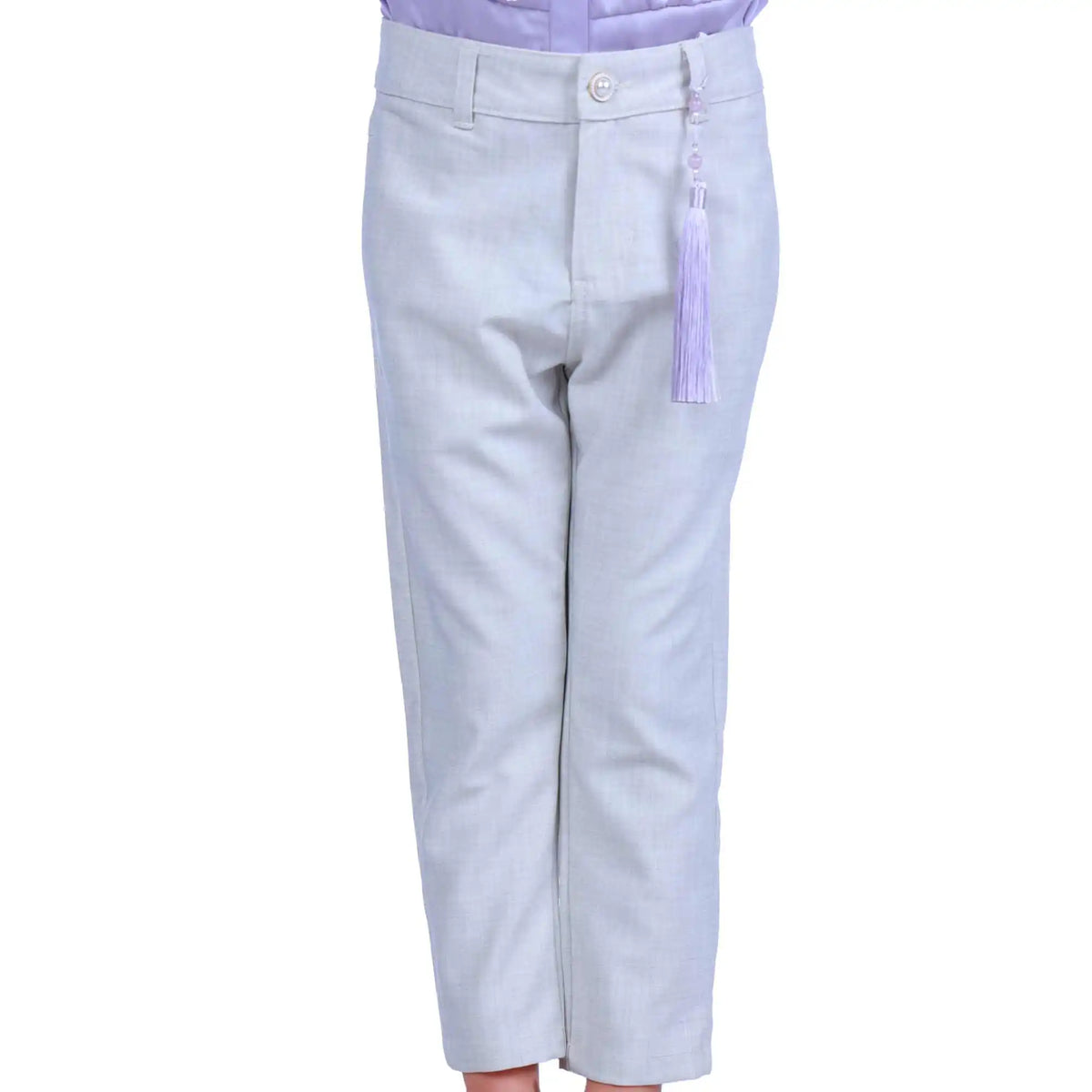 Ordinary Elegant Pants For Girls 100 | 3Y Light Gray 100 | 3Y,52,52,38,58 Image