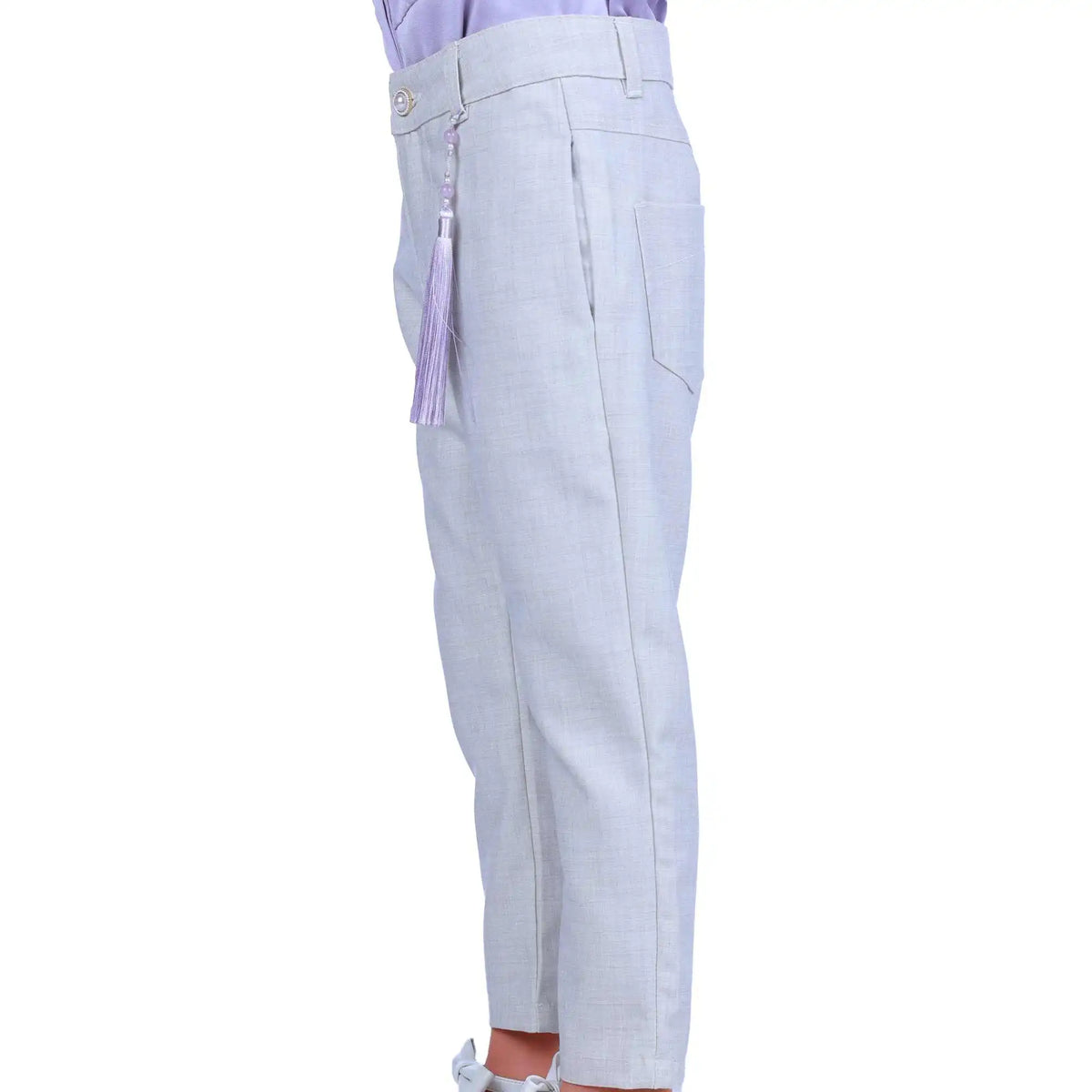 Ordinary Elegant Pants For Girls 130 | 7-8Y Light Gray 130 | 7-8Y,70,62,45,70 Image