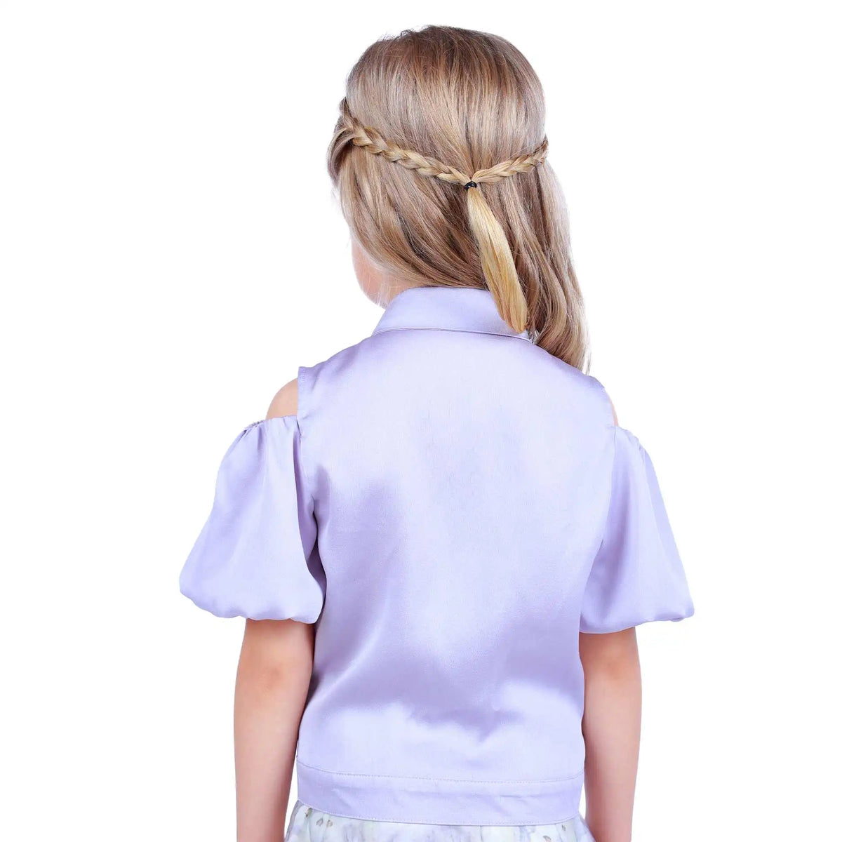 Plain Elegant Shirt For Girls 110 | 4-5Y Purple 110 | 4-5Y,37,66,14.5, Image