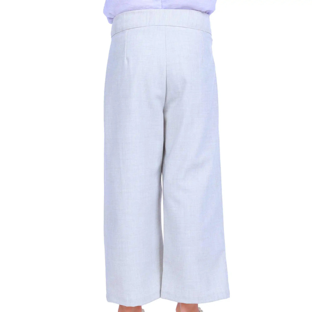 Wide-Leg Elegant Pants For Girls 110 | 4-5Y Light Gray 110 | 4-5Y,58,52,43.5,66 Image