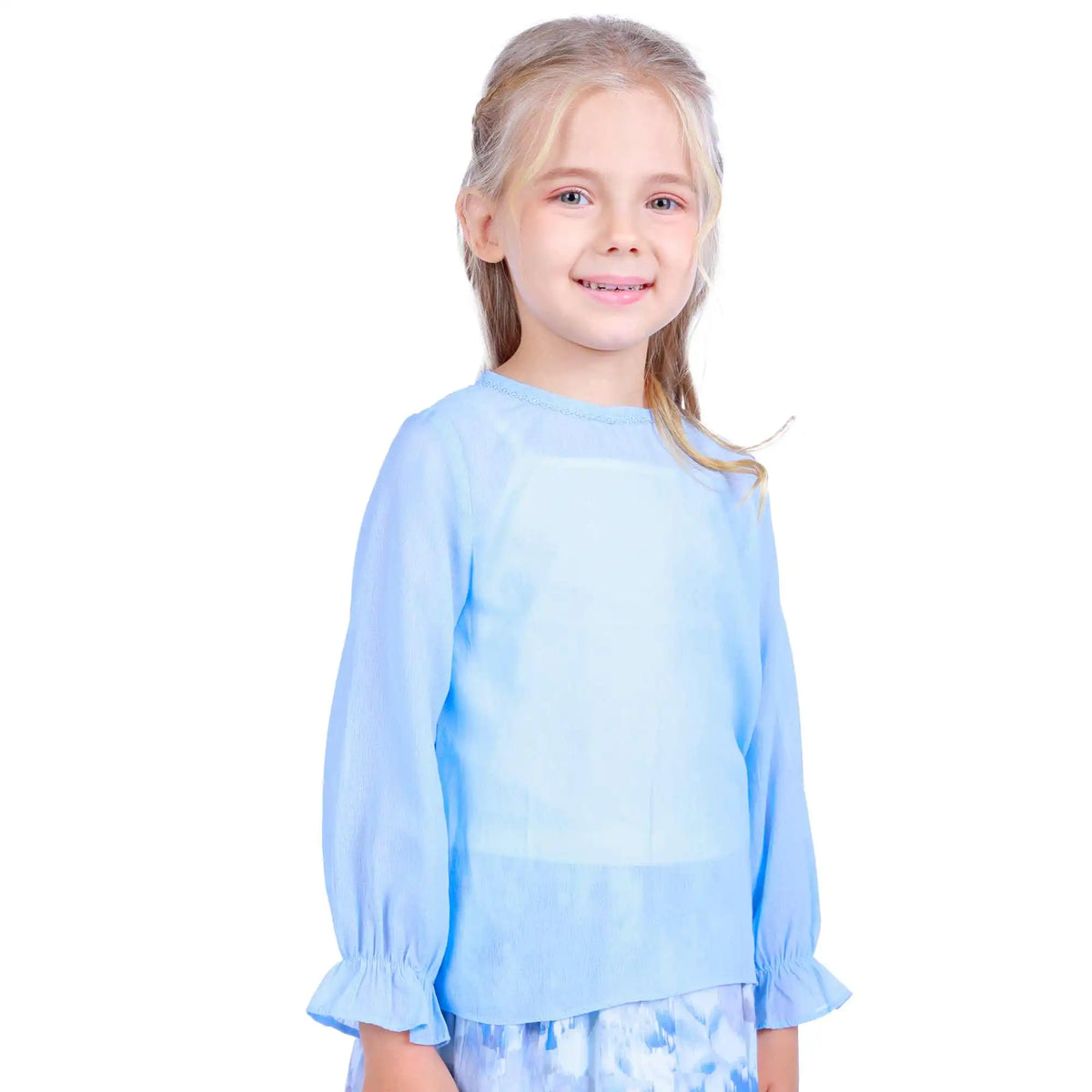 Plain Elegant Blouse For Girls 130 | 7-8Y Off White 130 | 7-8Y,49,70,44.5, Image