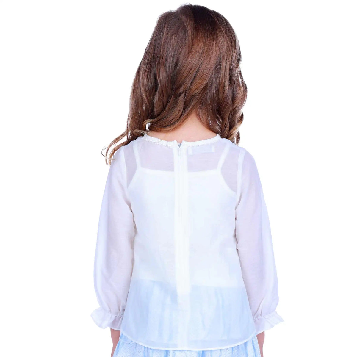 Plain Elegant Blouse For Girls 110 | 4-5Y Off White 110 | 4-5Y,42,62,37.5, Image