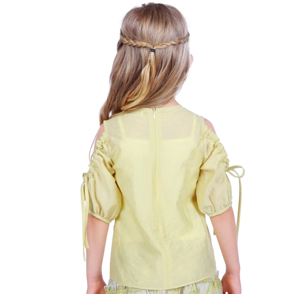 Plain Elegant Blouse For Girls 110 | 4-5Y Light Yellow 110 | 4-5Y,42,62,25, Image