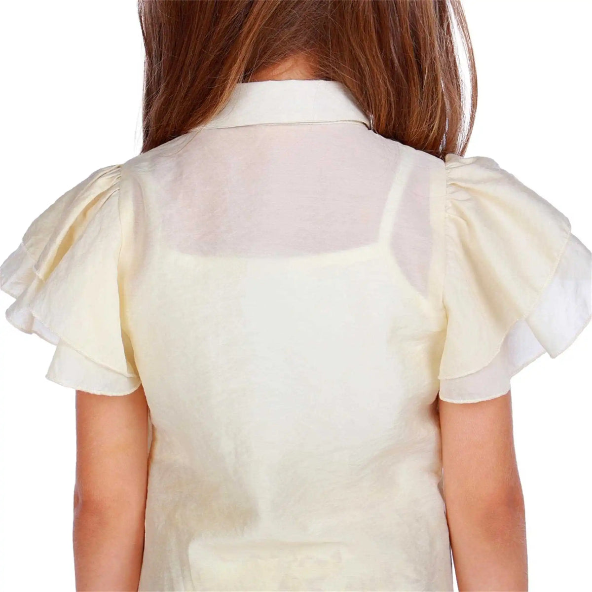 Plain Elegant Shirt For Girls 150 | 10-11Y Light Beige 150 | 10-11Y,56,78,14, Image