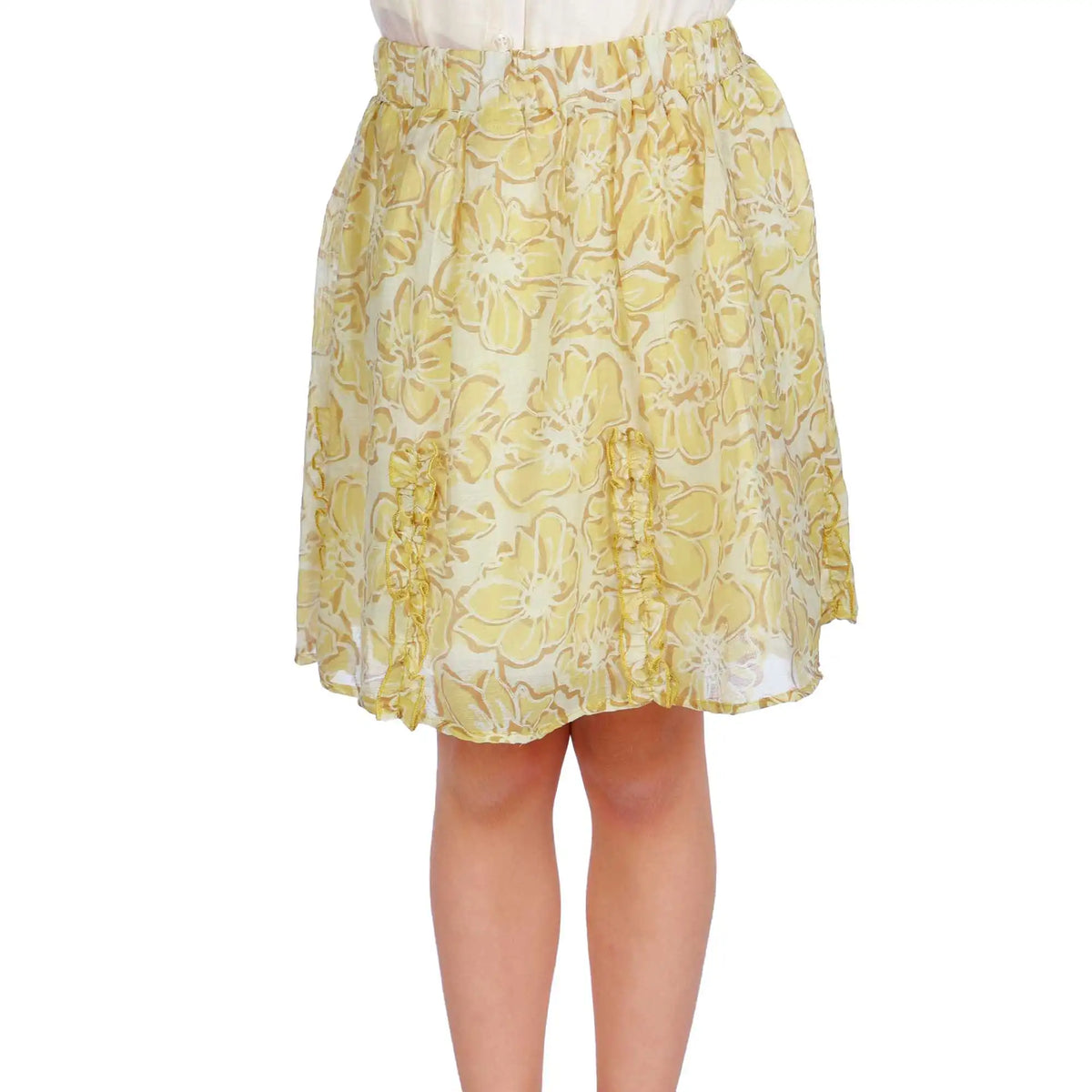 Kalush Elegant Skirt For Girls 100 | 3Y Yellow Flower 100 | 3Y,32,42,,66 Image