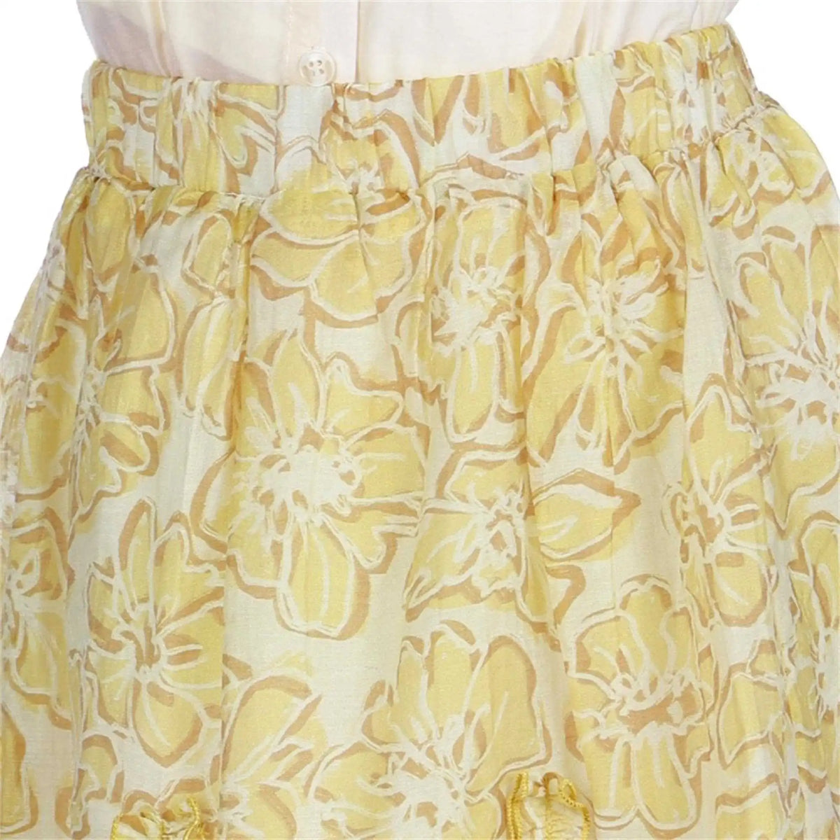 Kalush Elegant Skirt For Girls 140 | 8-9Y Yellow Flower 140 | 8-9Y,44,54,,82 Image