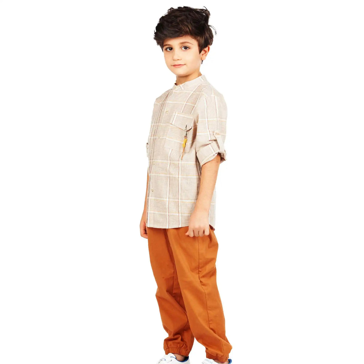 ankle tied elegant pants for boys image