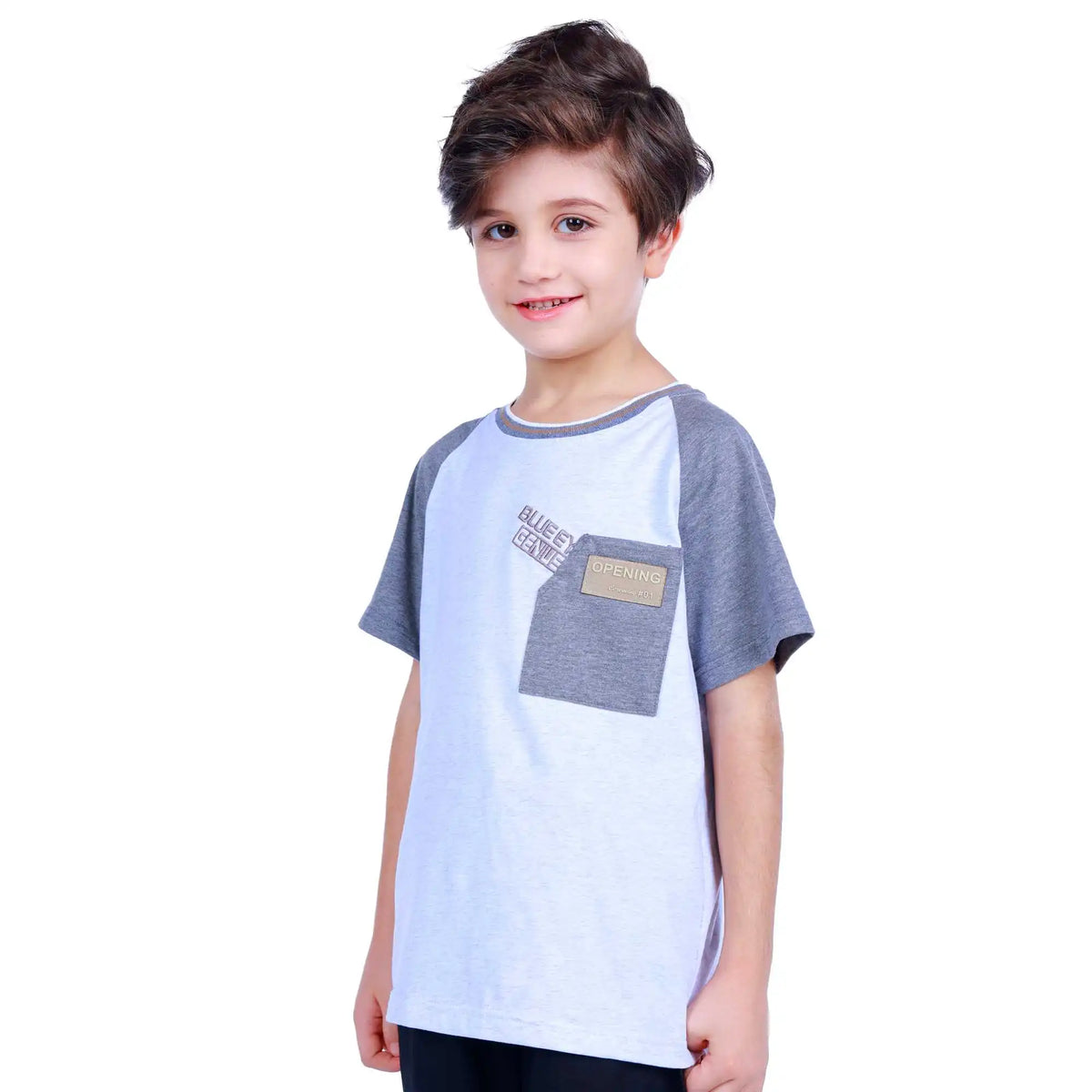 color blocked elegant t shirt for boys image