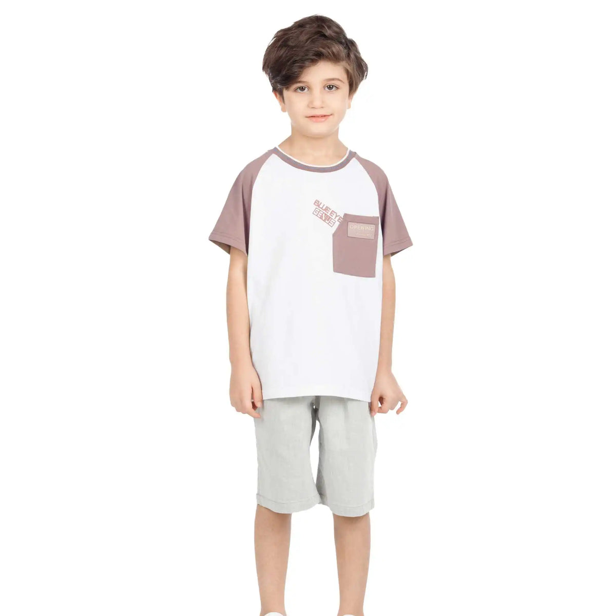 color blocked elegant t shirt for boys image