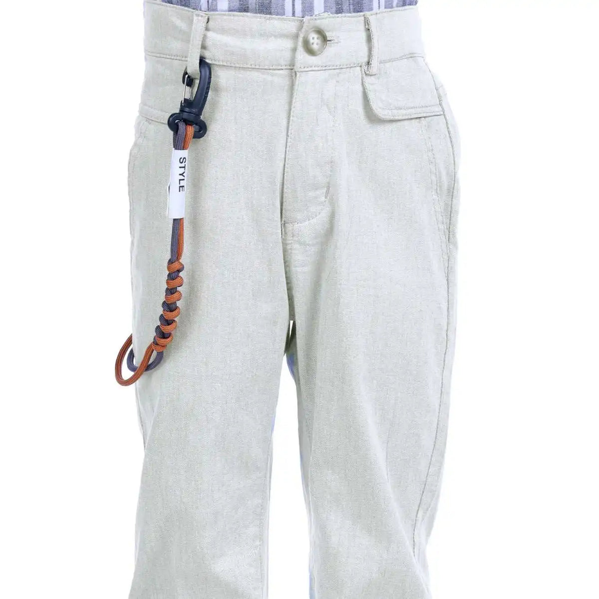 Skinny Elegant Pants For Boys 100 | 3Y Light Gray 100 | 3Y,53,52,41.5,66 Image