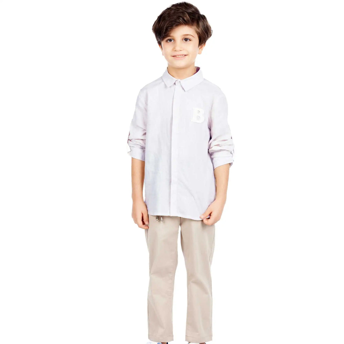 badge elegant shirt for boys image