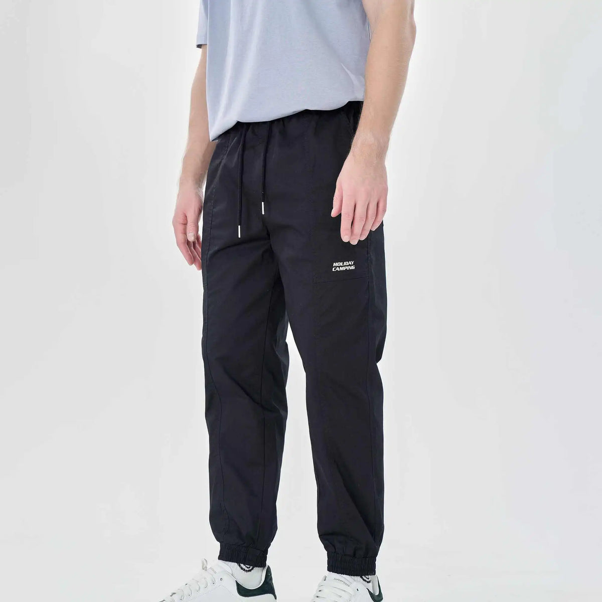 ankle tied casual pants for men image