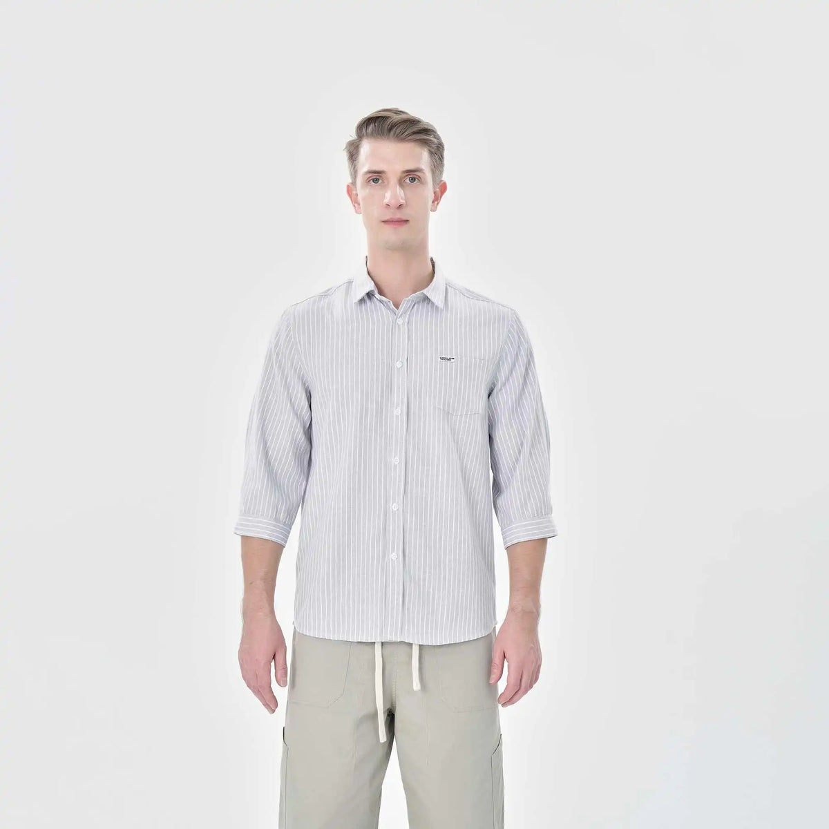 stripped casual shirt for men image