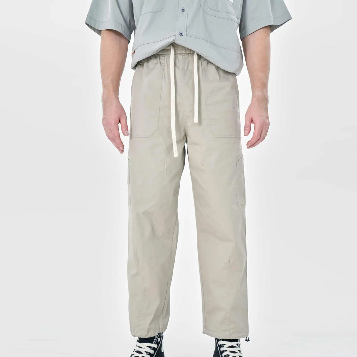 ankle tied casual pants for men image