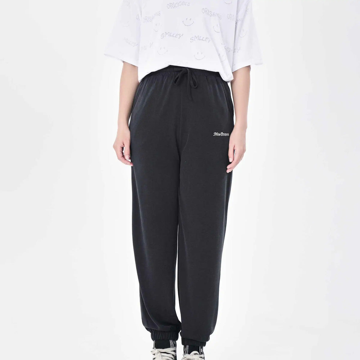 ankle tied casual pants for women image