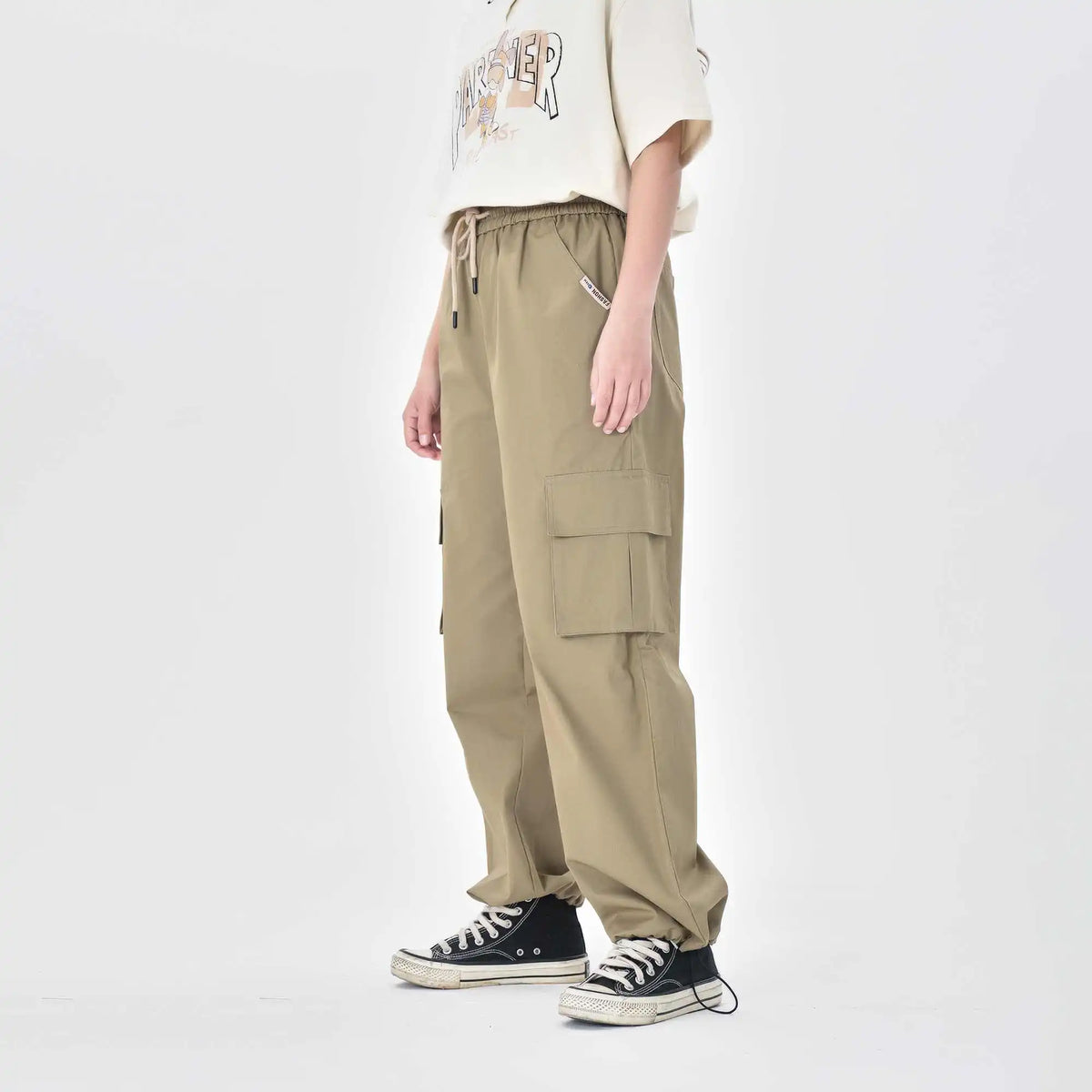 ankle tied casual pants for women image