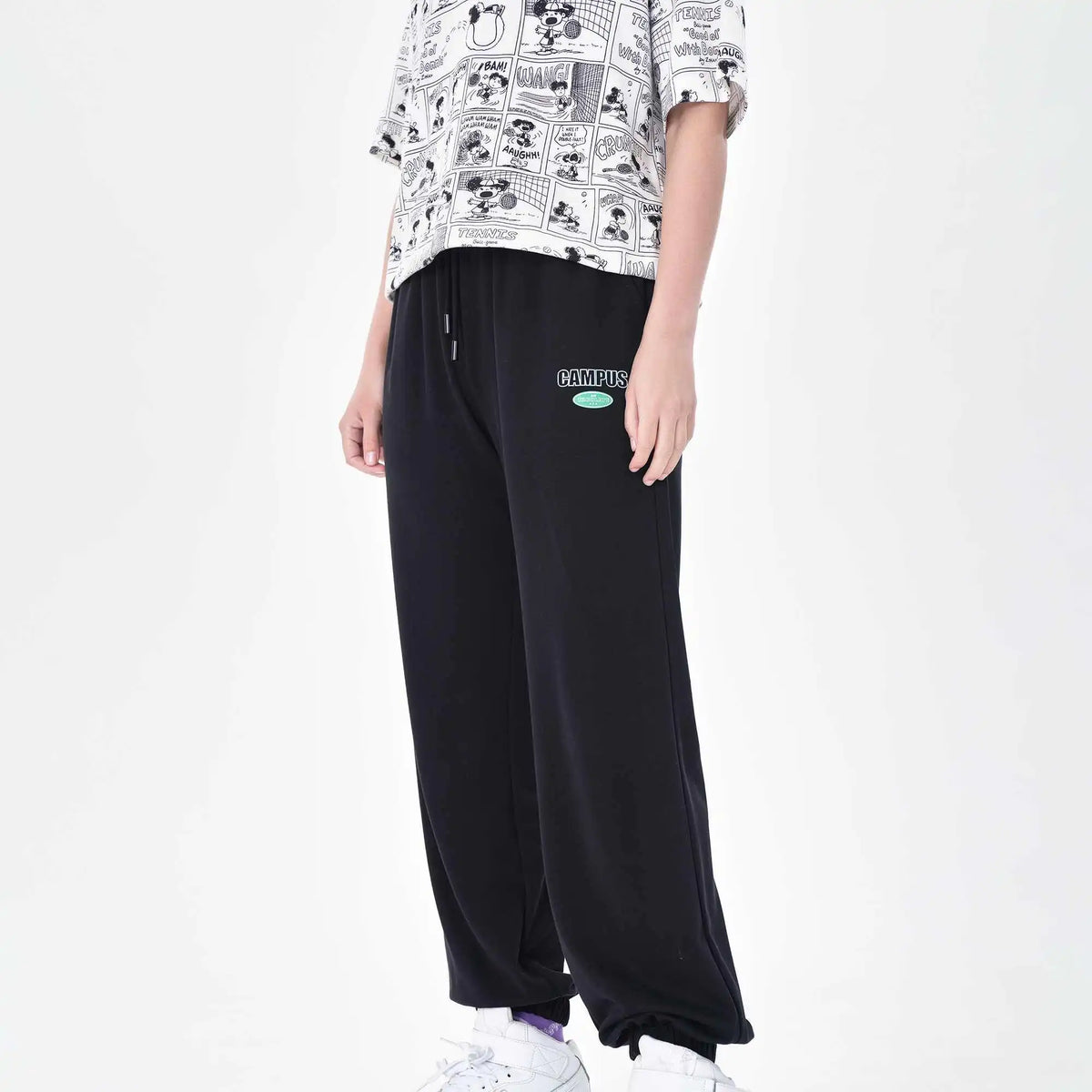 ankle tied casual pants for women image