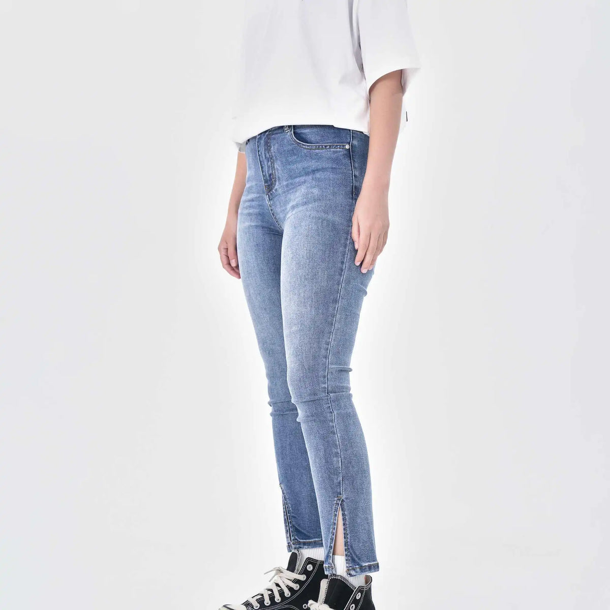 straight leg casual pants for women image