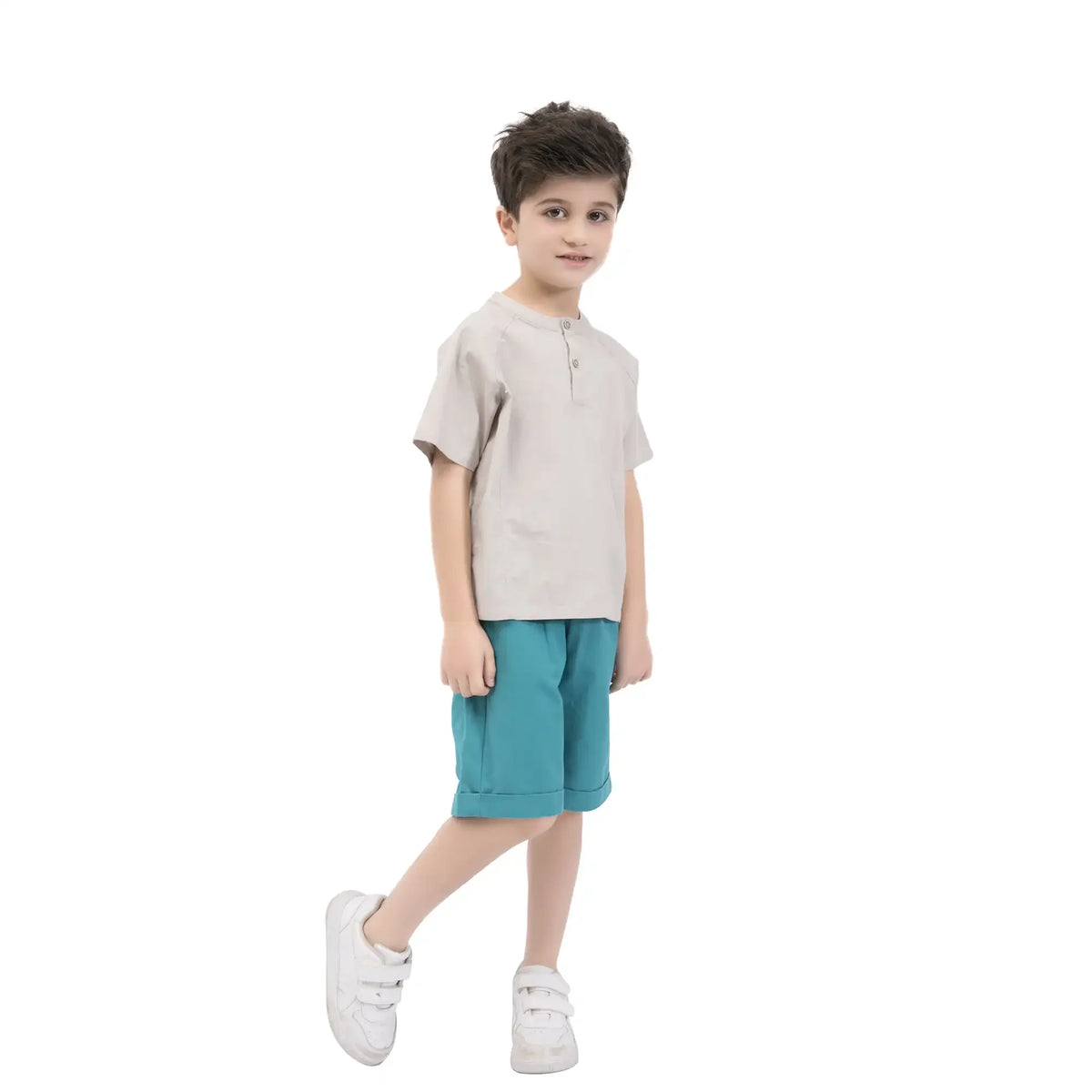 Baggy Casual Shorts For Boys 120 | 5-6Y Lake Blue 120 | 5-6Y,43,50,49.7,83 Image