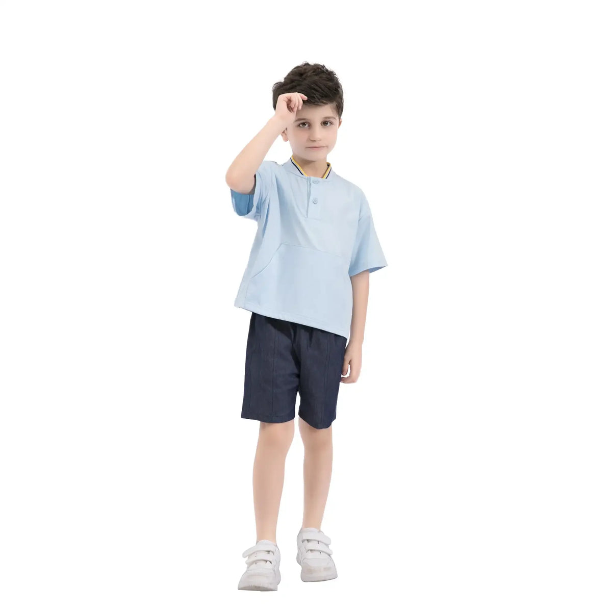 plain casual t shirt for boys image