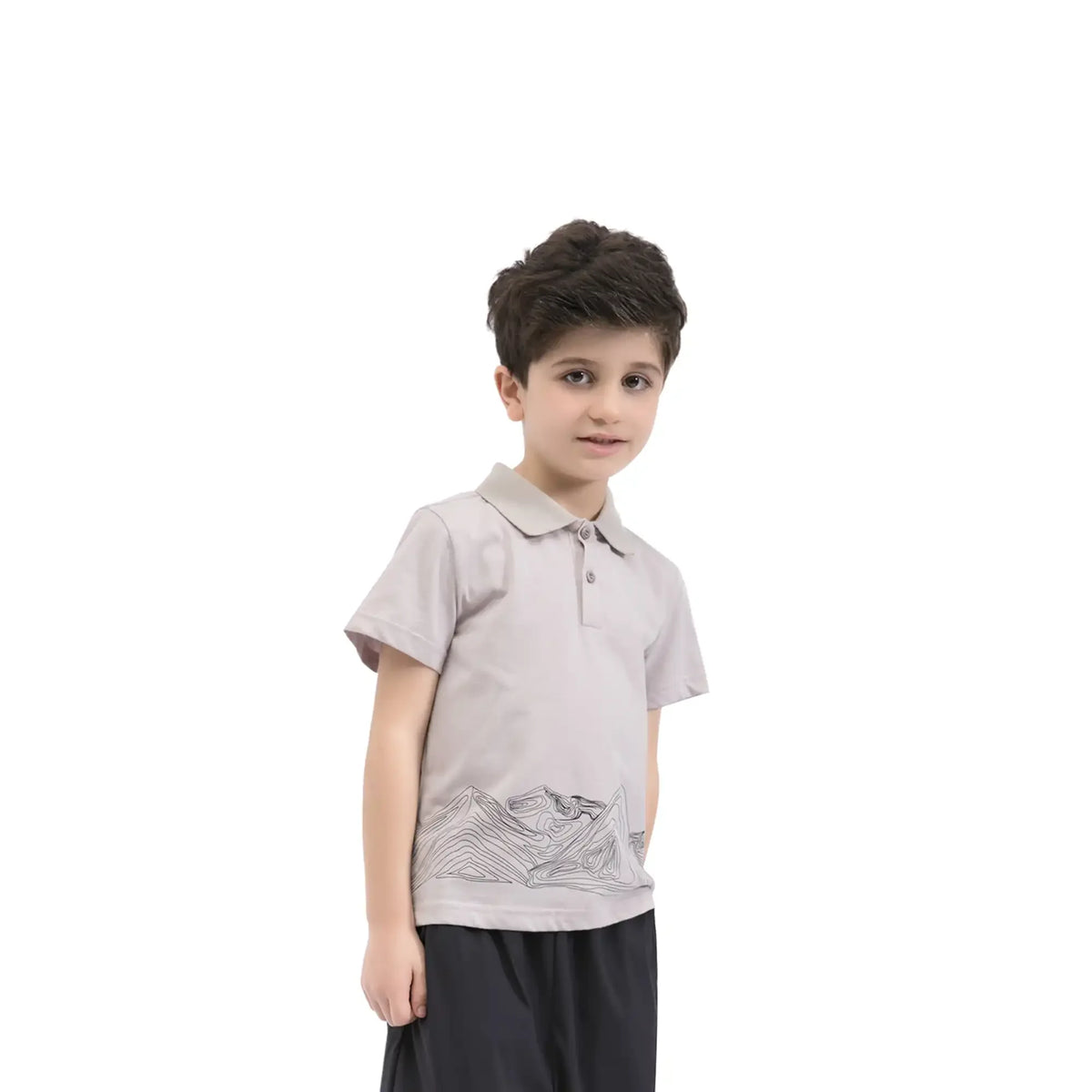 Printed Casual Polo Shirt For Boys