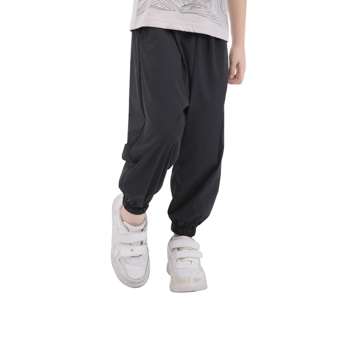 Ankle-tied Casual Pants For Boys 100 | 3Y Dark Gray 100 | 3Y,57,46,49,81 Image