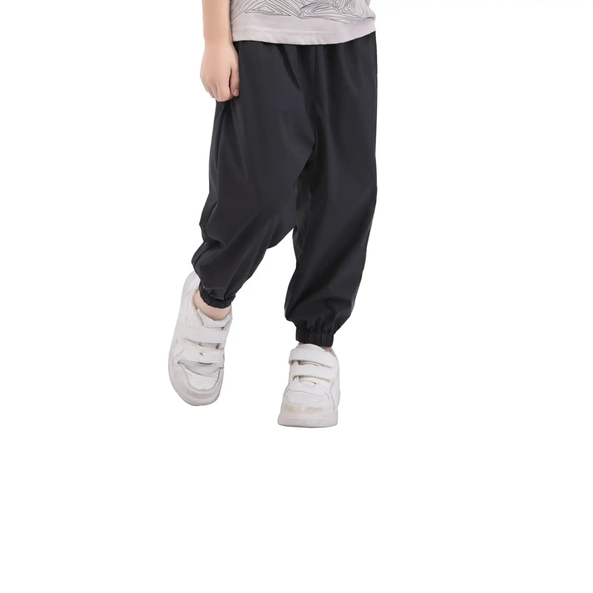 Ankle-tied Casual Pants For Boys 130 | 7-8Y Dark Gray 130 | 7-8Y,75,52,58,96 Image