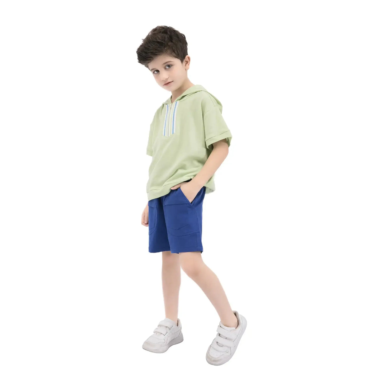 Ordinary Casual Shorts For Boys 120 | 5-6Y Purple Blue 120 | 5-6Y,36,50,49.7,83 Image