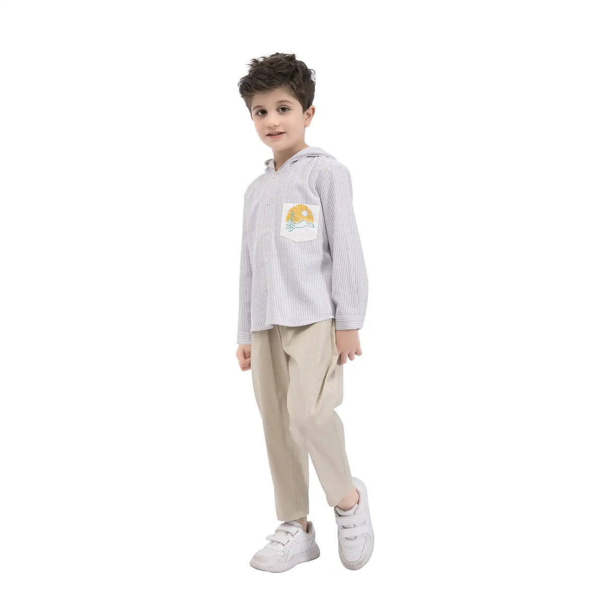 Harem Casual Pants For Boys 120 | 5-6Y Sliver Gray 120 | 5-6Y,69,50,52.7,87 Image