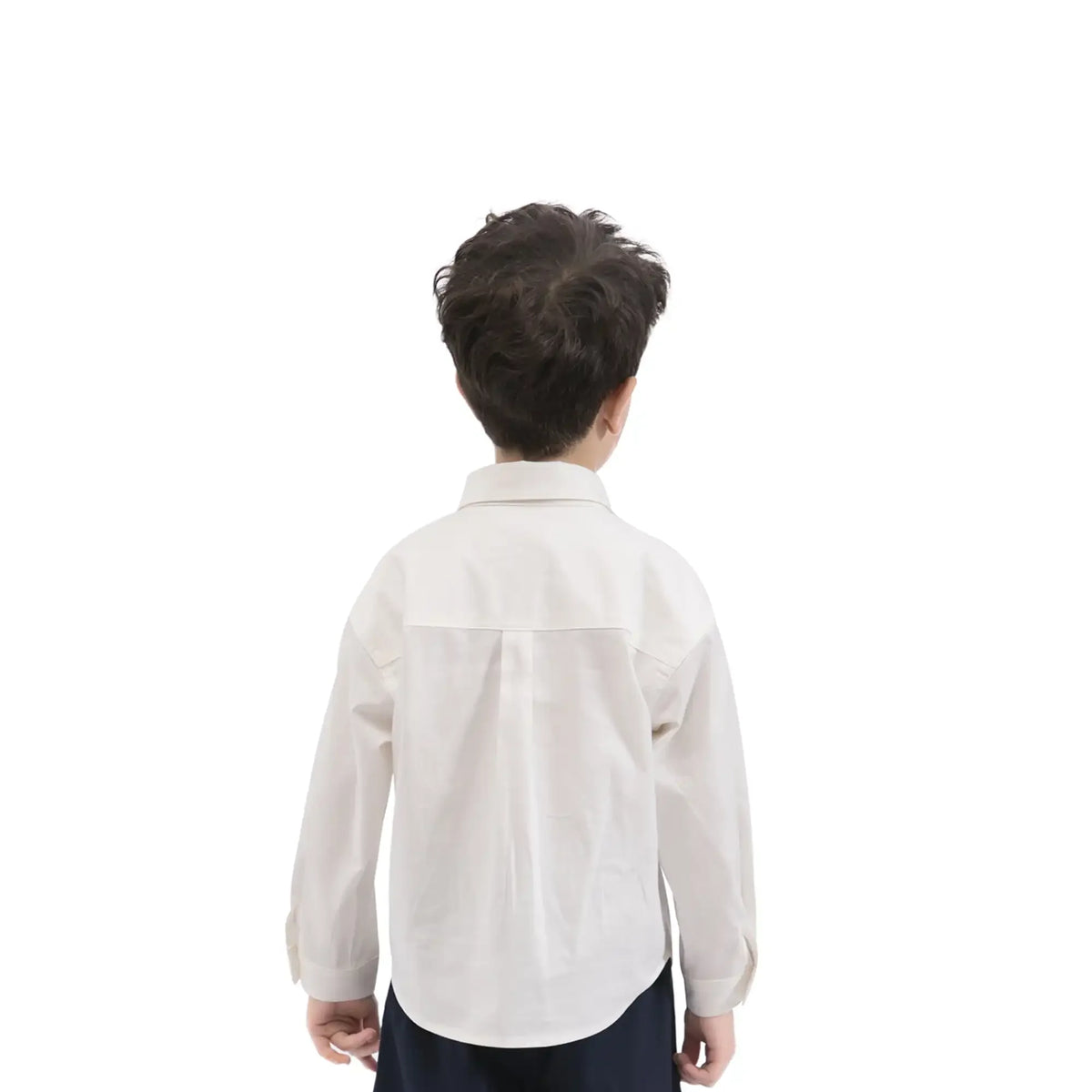 Plain Casual Shirt For Boys 110 | 4-5Y White 110 | 4-5Y,45,76,34, Image