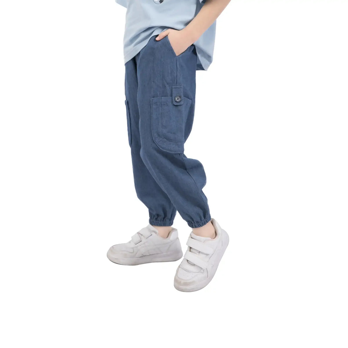 ankle tied casual pants for boys image