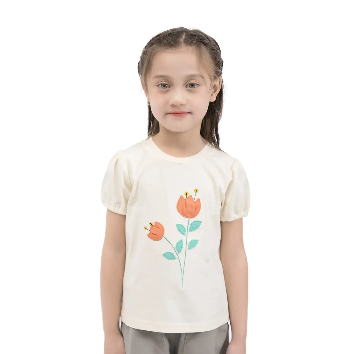 Floral Casual T.Shirt For Girls