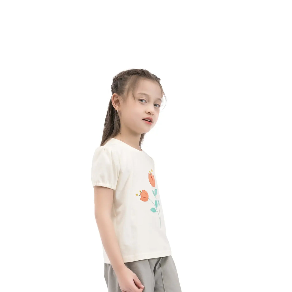 Floral Casual T.Shirt For Girls