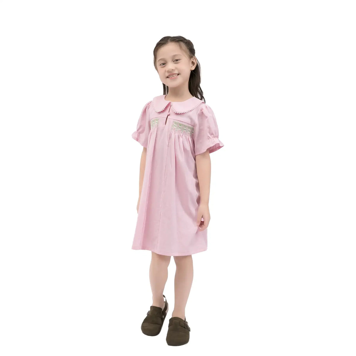 Quilting Casual Dress For Girls 100 | 3Y Pink 100 | 3Y,57,62,16.5, Image