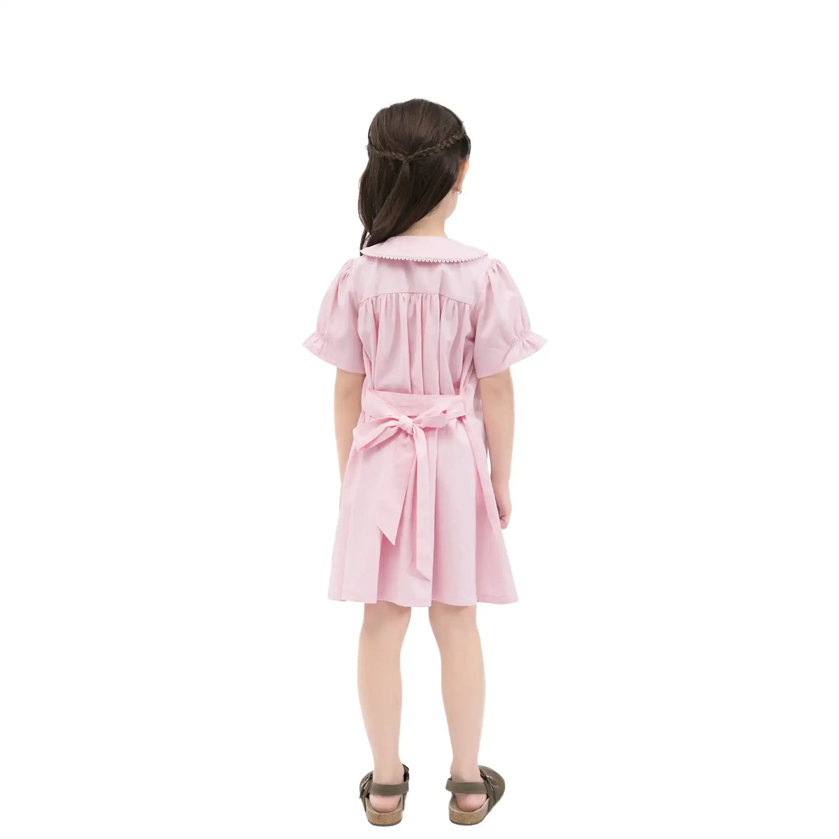 Quilting Casual Dress For Girls 110 | 4-5Y Pink 110 | 4-5Y,63,66,17.5, Image