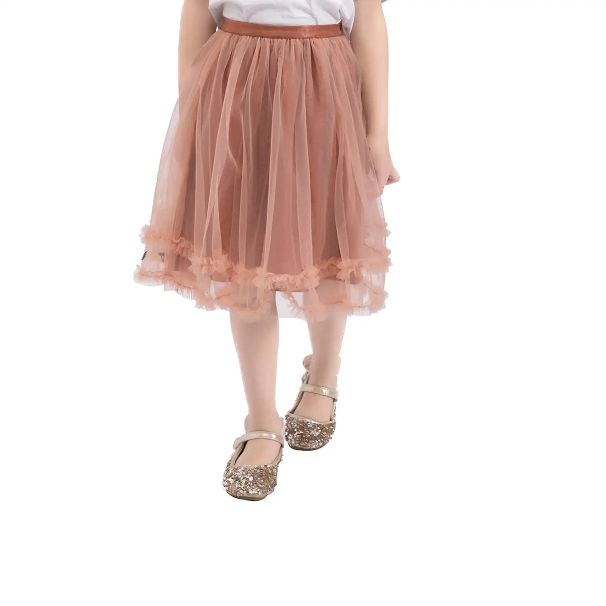 Puffy Casual Skirt For Girls 100 | 3Y Caramel 100 | 3Y,36.5,46,, Image