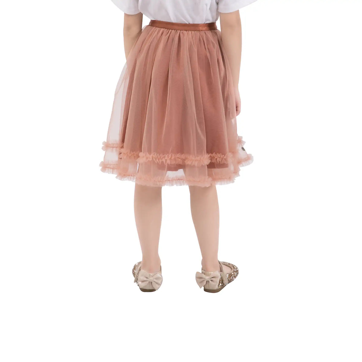 Puffy Casual Skirt For Girls 110 | 4-5Y Caramel 110 | 4-5Y,40,48,, Image