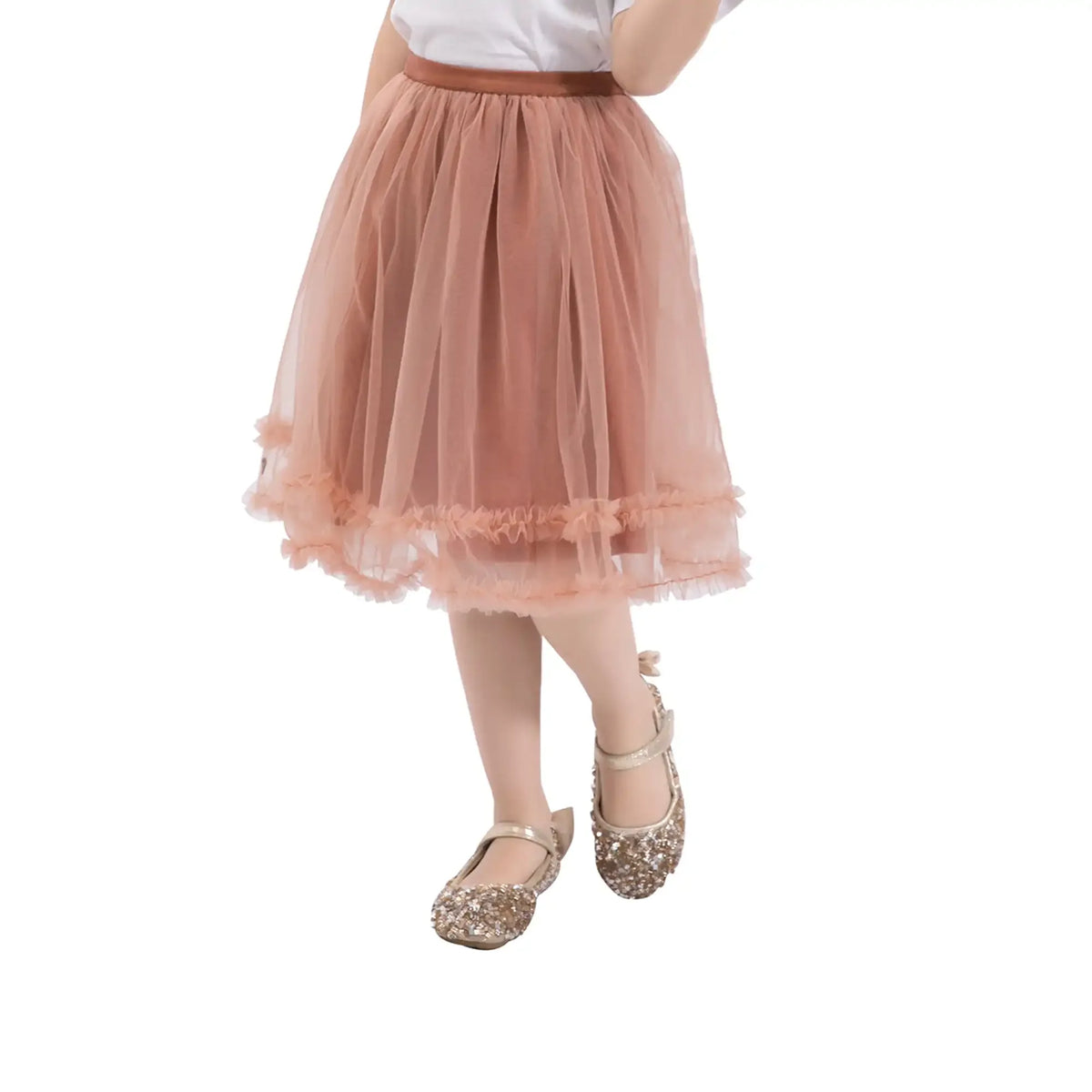 Puffy Casual Skirt For Girls 130 | 7-8Y Caramel 130 | 7-8Y,47,52,, Image