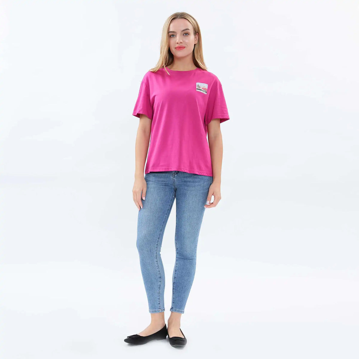 Printed Fashion T.Shirt For Women L Rose L,62,109,19.5, Image