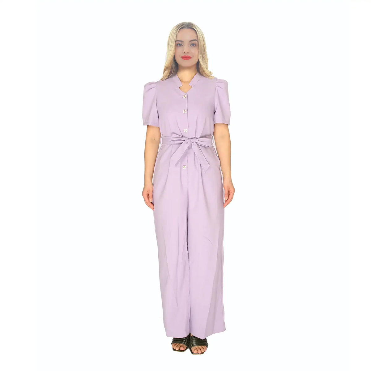 Plain Fashion Jumpsuit For Women 28 Purple Image