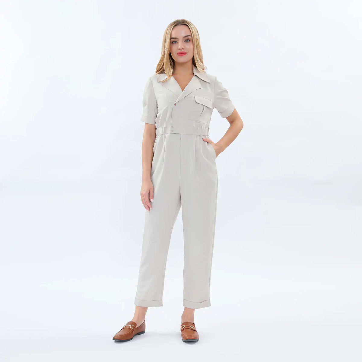 Plain Fashion Jumpsuit For Women