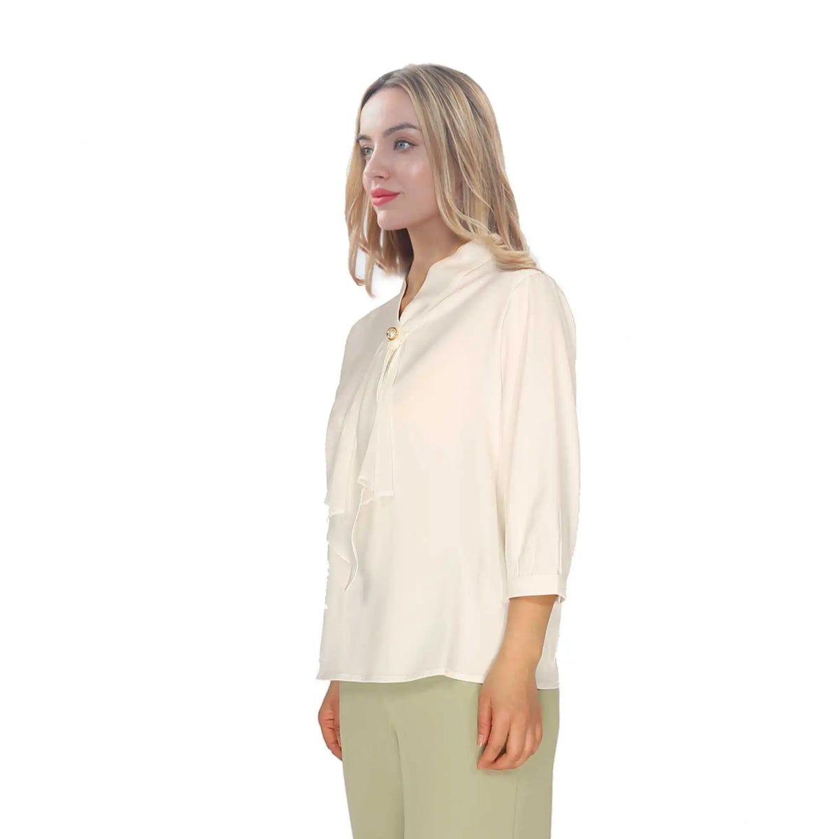 Plain Fashion Blouse For Women 2XL White 2XL,62.5,112,43, Image