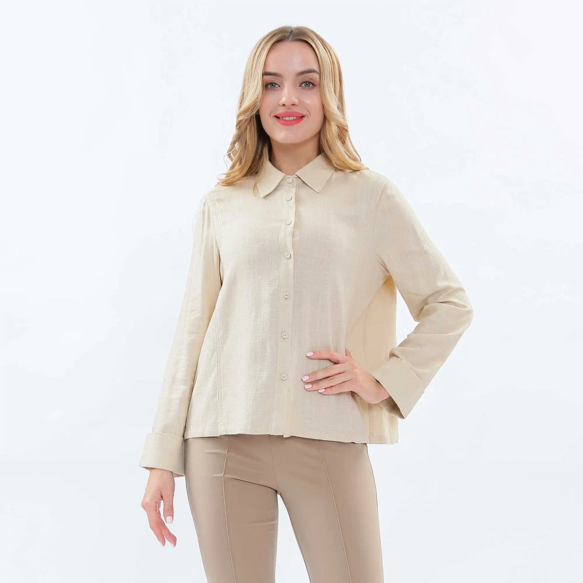 plain fashion shirt for women image