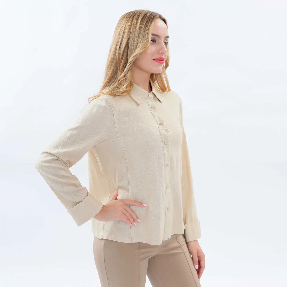 plain fashion shirt for women image