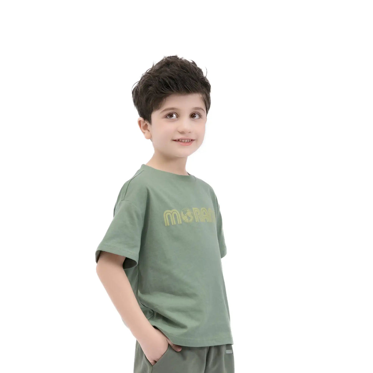 printed basic t shirt for boys image